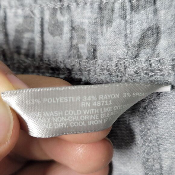 Simple Pleasures Womens Size XL Gray Animal Print Elastic Waist Pull On Lounge - Picture 7 of 11